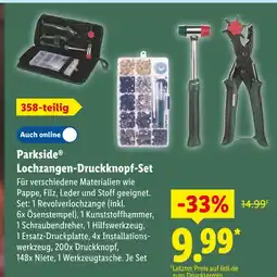 Lidl Parkside lochzangen-druckknopf-set Angebot