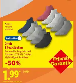 Lidl Crivit 5 paar socken Angebot