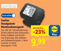 Lidl Sanitas handgelenk-blutdruckmessgerät Angebot