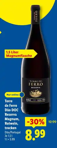 Lidl Torre de ferro dão doc reserva magnum, rotwein, trocken Angebot