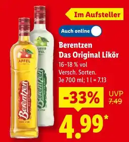 Lidl Berentzen das original likör apfel Angebot