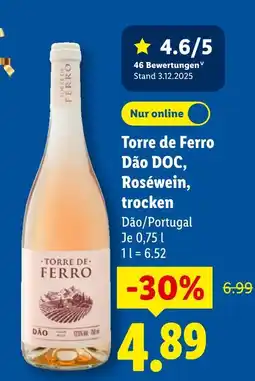 Lidl Torre de ferro dão doc, roséwein, trocken Angebot