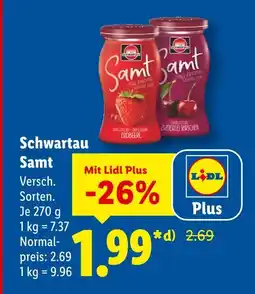 Lidl Schwartau samt erdbeere Angebot