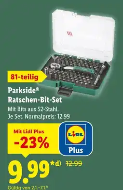 Lidl Parkside ratschen-bit-set Angebot