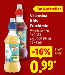 Lidl Valensina kids fruchtmix Angebot