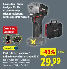 Lidl Parkside performance akku-drehschlagschrauber 12 v Angebot