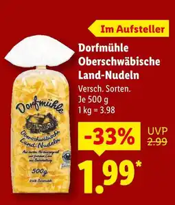 Lidl Dorfmühle oberschwäbische land-nudeln Angebot