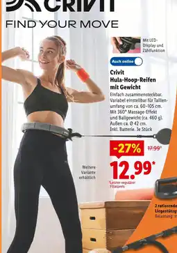Lidl Crivit hula-hoop-reifen mit gewicht Angebot