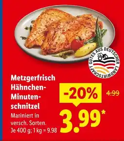 Lidl Metzgerfrisch hähnchen-minuten-schnitzel Angebot