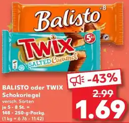 Kaufland BALISTO oder TWIX Schokoriegel Angebot