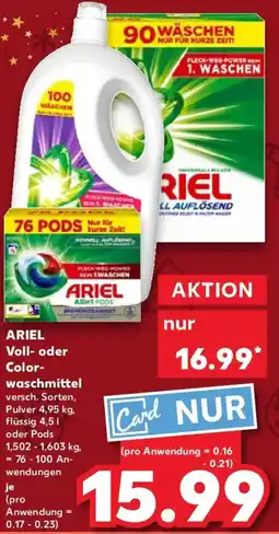Kaufland ARIEL Voll- oder Colorwaschmittel Angebot