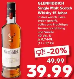Kaufland GLENFIDDICH Single Malt Scotch Whisky 15 Jahre Angebot