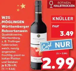 Kaufland WZG MÖGLINGEN Württemberger Rebsortenwein Angebot