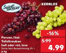 Kaufland Peruan./ital. Tafeltrauben hell oder rot, lose Angebot
