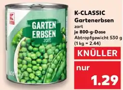 Kaufland K-CLASSIC Gartenerbsen Angebot