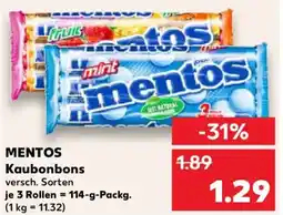Kaufland MENTOS Kaubonbons Angebot