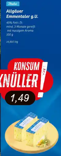 KONSUM Allgäuer Emmentaler g.U. Angebot