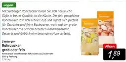 KONSUM Seeberger Rohrzucker grob oder fein Angebot