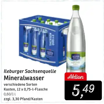 KONSUM Ileburger Sachsenquelle Mineralwasser Angebot