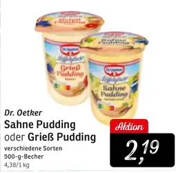 KONSUM Dr. Oetker Sahne Pudding oder Grieẞ Pudding Angebot