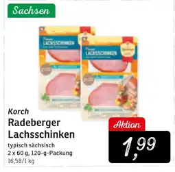 KONSUM Korch Radeberger Lachsschinken Angebot