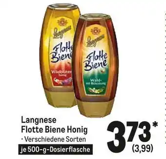 METRO Langnese Flotte Biene Honig Angebot