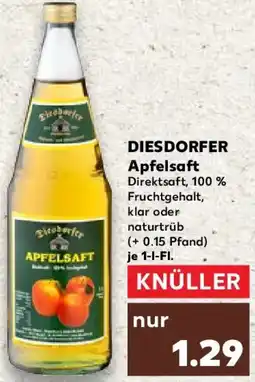 Kaufland DIESDORFER Apfelsaft Angebot