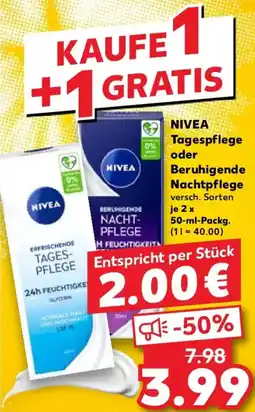 Kaufland NIVEA Tagespflege oder Beruhigende Nachtpflege Angebot