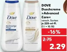 Kaufland DOVE Duschcreme Advanced Care Angebot