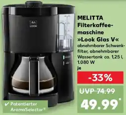 Kaufland MELITTA Filterkaffeemaschine Look Glas V Angebot