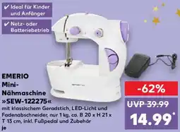 Kaufland EMERIO Mini Nähmaschine SEW-122275 Angebot