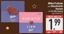 E-Center Milka Pralinés oder Hauchzarte Herzen Angebot