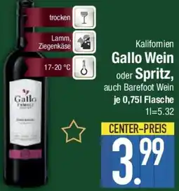 E-Center Kalifornien Gallo Wein oder Spritz Angebot