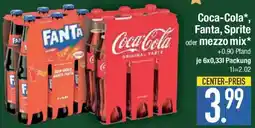 E-Center Coca-Cola, Fanta, Sprite oder mezzo mix Angebot
