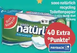 E-Center Gut & Günstig sooo natürlich recycling Toilettenpapier Angebot