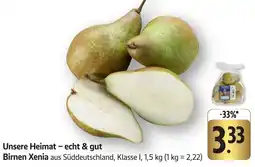Edeka Neukauf Unsere Heimat - echt & gut Birnen Xenia Angebot