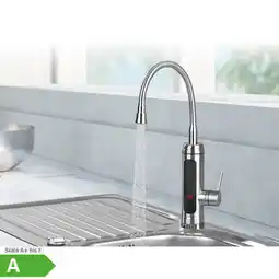 Netto Marken-Discount MAXXMEE Warm- & Kaltwasserarmatur Edelstahl 3600W chrom/schwarz inkl. 2 Aufsätze Angebot