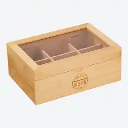 NKD Teebox mit 6 Fächern, ca. 23x16x9 cm Angebot