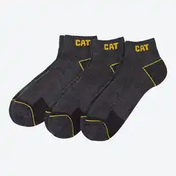 NKD CAT Herren-Arbeits-Sneaker-Socken mit Frottee-Sohle, 3er-Pack Angebot