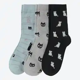 NKD Damen-Socken mit Katzenmotiv, 3er-Pack Angebot