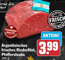 HIT Argentinisches frisches Rinderfilet, Pfeffersteaks Angebot