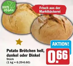 HIT Potato Brötchen hell, dunkel oder Dinkel Angebot