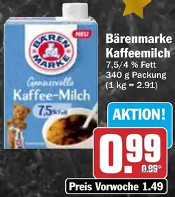 HIT Bärenmarke Kaffeemilch Angebot