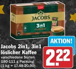 HIT Jacobs 2in1, 3in1 löslicher Kaffee Angebot