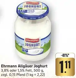 Edeka Neukauf Ehrmann Allgäuer Joghurt Angebot