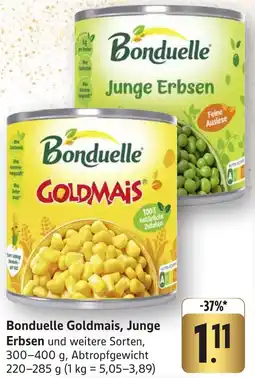 Edeka Neukauf Bonduelle Goldmais, Junge Erbsen Angebot