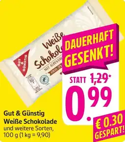 Edeka Neukauf Gut & Günstig Weiße Schokolade Angebot