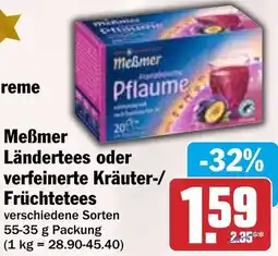 HIT Meẞmer Ländertees oder verfeinerte Kräuter-/ Früchtetees Angebot