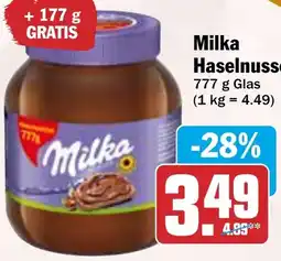 HIT Milka Haselnusscreme Angebot