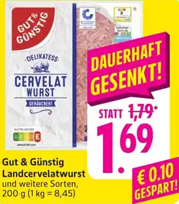 Edeka Neukauf Gut & Günstig Landcervelatwurst Angebot